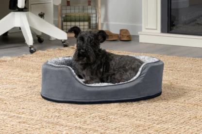 Faux Fur Dog Bed - Oval Dog Bed