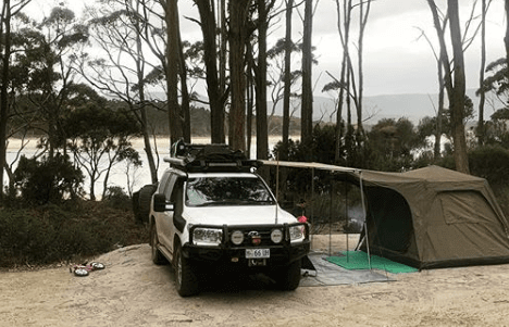 Camping at Bruny Island - dog friendly camping tasmania