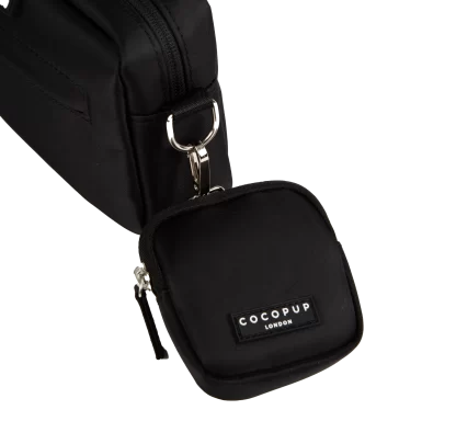 COCOPUP London Dog Treat Pouch, Black Nylon, 8.5 x 9 x 3 cm, Clip-On Design - Image 2
