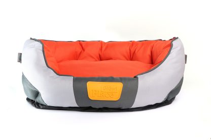GiGwi – Place Bolster Dog Bed – Durable Canvas, Plush Comfort, Anti-Slip, Machine Washable, Indoor & Outdoor Use – Mindiampets.com.au