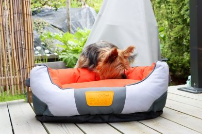 GiGwi – Place Bolster Dog Bed – Durable Canvas, Plush Comfort, Anti-Slip, Machine Washable, Indoor & Outdoor Use – Mindiampets.com.au