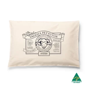 Snooza Organic Pet Futon – Natural – Breathable Wool Blend, Organic Cotton, Machine Washable, Eco-Friendly Comfort for Pets – Mindiampets.com.au