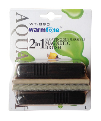 Pet Worx 2-in-1 Floating Magnet Cleaner – Submersible Aquarium Glass Cleaning Brush – No Sink Magnetic Design – Mindiampets.com.au