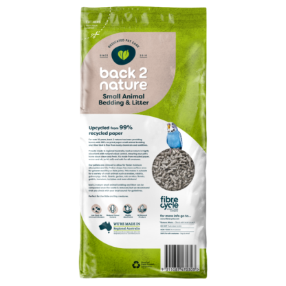 Fibrecycle – Back-2-Nature Small Animal Bedding & Litter – 99% Recycled Paper – Low Dust – Ideal for Rabbits, Ferrets, Birds – Mindiampets.com.au