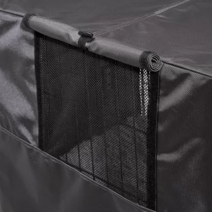 Snooza 2-in-1 Dog Crate Cover – Water-Resistant, Washable, Grey, Fits Snooza Crates, Roll-Up Access Panels – Mindiampets.com.au