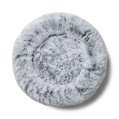Snooza – Calming Cuddler Pet Bed – Silver Fox, Vegan Faux Fur, Washable, Replaceable Filling, Sizes S to XL – Mindiampets.com.au