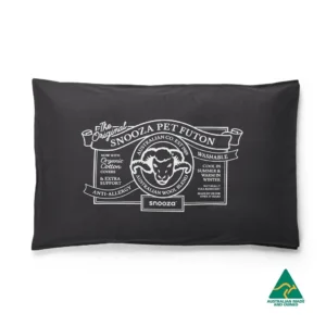Snooza Organic Pet Futon – Charcoal – Breathable Wool Blend, Organic Cotton, Machine Washable, Eco-Friendly Comfort for Pets – Mindiampets.com.au