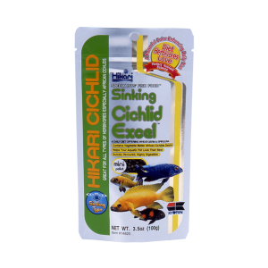 Hikari Cichlid Excel Sinking – Spirulina-Based Pellets for Herbivorous Bottom-Feeding Cichlids – Mini 100g & 342g Sizes – Mindiampets.com.au