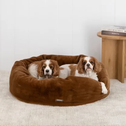 Snooza Luxe Fur Cuddler – Nutmeg – Short Pile Fur, Removable Covers, Machine Washable, Premium Comfort for Pets – Mindiampets.com.au