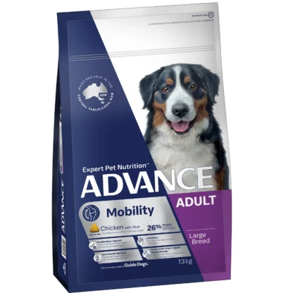 Advance – Adult Dog – Large Breed – Mobility – 13kg | Joint, Bone & Metabolism Support | L-Carnitine + Green Lipped Mussel | No Wheat or Soy | Australian Made