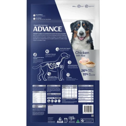 Advance – Adult Dog – Large Breed – Mobility – 13kg | Joint, Bone & Metabolism Support | L-Carnitine + Green Lipped Mussel | No Wheat or Soy | Australian Made