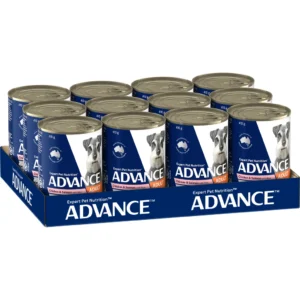 Advance Wet Dog Food Chicken & Salmon with Rice 700g offers complete, balanced nutrition for adult dogs. Supports healthy digestion, skin, and coat.