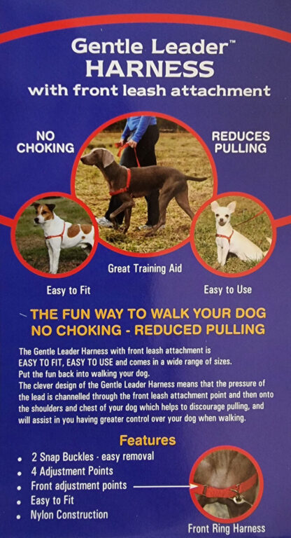 Stop leash pulling with the Beau Pets Gentle Leader Harness in Black. Easy to fit, comfortable, and designed to gently redirect your dog’s attention.
