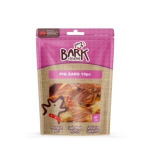 Bark & Beyond Pigs Ears are natural, grain-free dog chews that support dental health. Australian made with 100% pork and no fillers or preservatives.