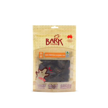 Bark & Beyond Roo Protein Patties are 100% kangaroo, rich in protein, antioxidants, and omega-3. No preservatives, additives, or fillers.