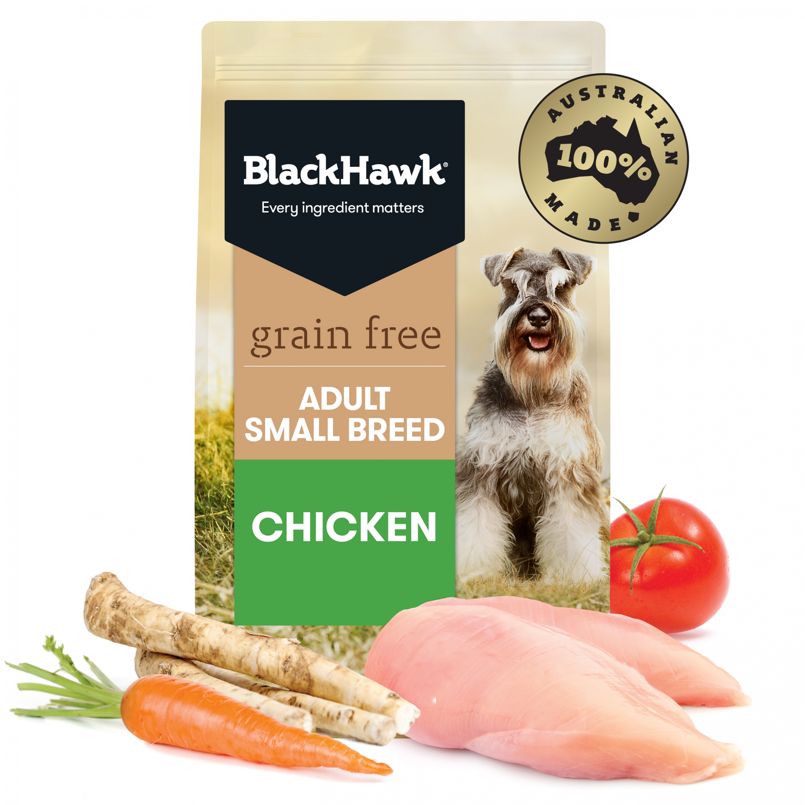Black Hawk – Adult Dog – Small Breed – Grain Free – Chicken - Mindiampets | Pet Shop Online Black Hawk – Adult Dog – Small Breed – Grain Free – Chicken