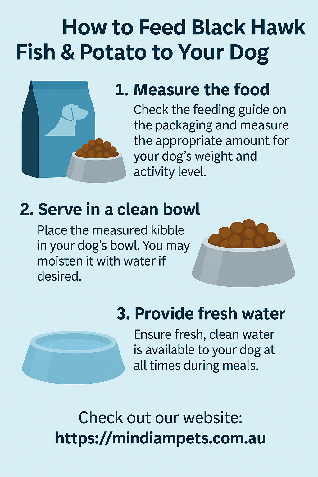  How to feed Black Hawk Fish & Potato dog food step-by-step