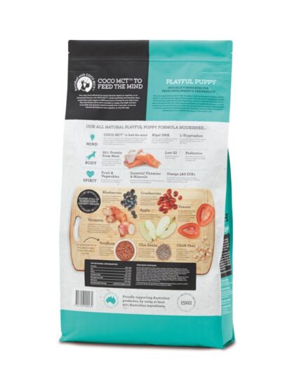 Give your puppy the best start. Cherish Playful Puppy blends COCO MCT™, Algal DHA, balanced protein, and low-GI ancient grains for brain, gut, and growth. Fast shipping Australia-wide.