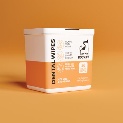Dogslife – Dental Wipes – 50 Finger Wipes | Fresh Breath & Clean Teeth