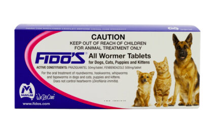 Fido’s – All Wormer Tablets | Broad Spectrum Worm Control for Dogs & Cats