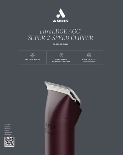 Andis UltraEdge AGC Super 2-Speed Clipper – Burgundy | Australia