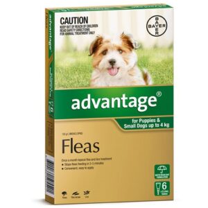 Advantage Flea Treatment for Puppies & Small Dogs up to 4kg – Spot-On | Australia