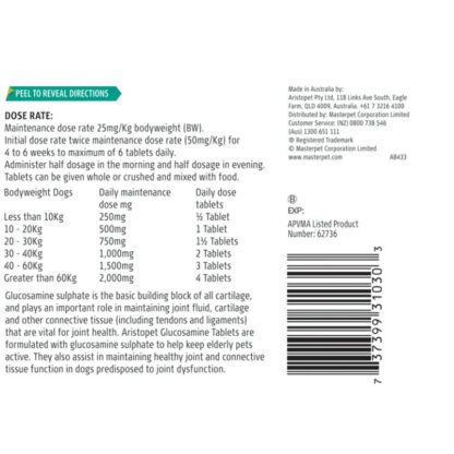 Aristopet Glucosamine Tablets for Dogs | Joint Health Support