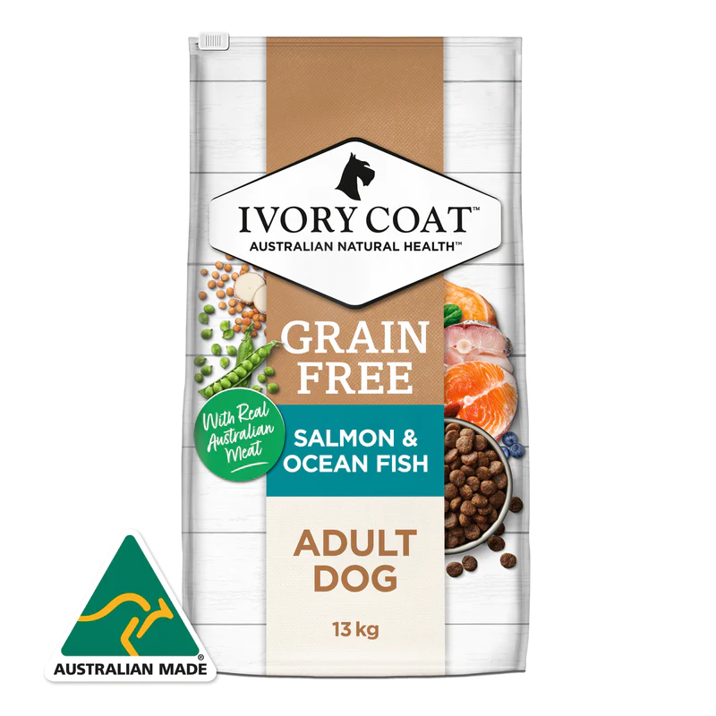 Ivory Coat – Adult Dog – GRAIN FREE – Salmon & Ocean Fish | Mindiampets Australia
