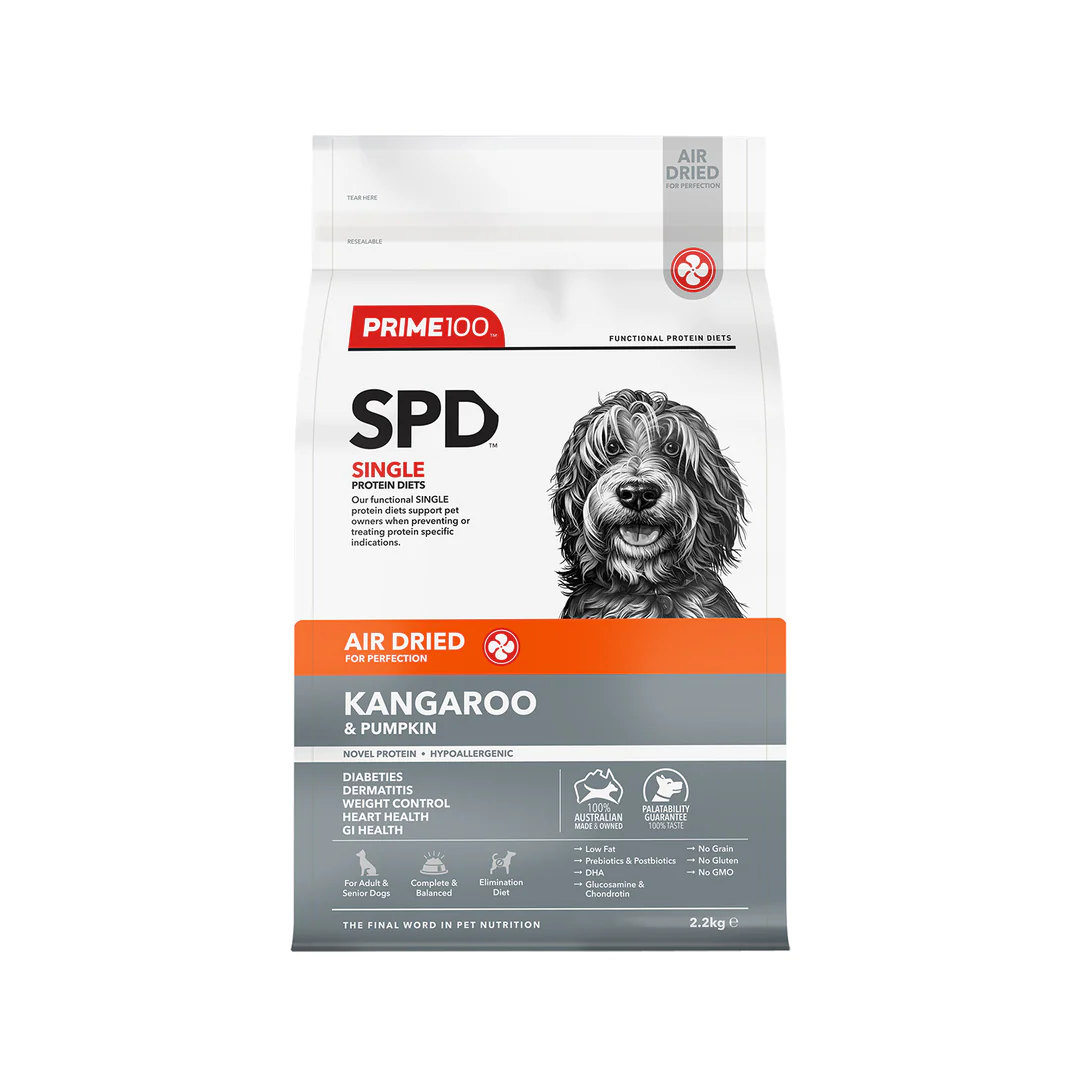 Prime100 – SPD Air Dried – Kangaroo & Pumpkin | Hypoallergenic Dog Food | Mindiampets Australia - Mindiampets | Pet Shop Online Prime100 – SPD Air Dried – Kangaroo & Pumpkin | Hypoallergenic Dog Food | Mindiampets Australia
