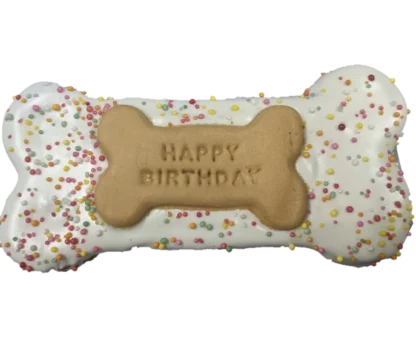 Huds and Toke – Happy Birthday Bone Cookie – Blue | Mindiampets Australia
