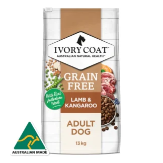 Ivory Coat – Adult Dog – GRAIN FREE – Lamb & Kangaroo | Mindiampets Australia