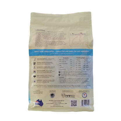 LifeWise – Adult Dog – Ocean Fish Large Bites | Hypoallergenic Dog Food for Sensitive Skin | Mindiampets Australia