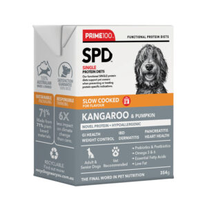 Prime100 – SPD Slow Cooked – Kangaroo & Pumpkin | Hypoallergenic Low-Fat Dog Food | Mindiampets Australia
