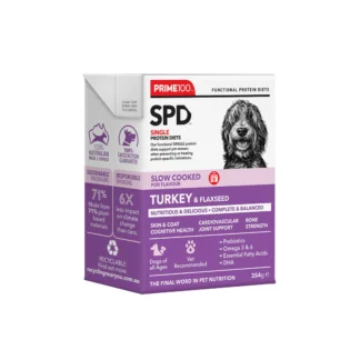 Prime100 – SPD Slow Cooked – Turkey & Flaxseed | Natural Wet Dog Food | Mindiampets Australia