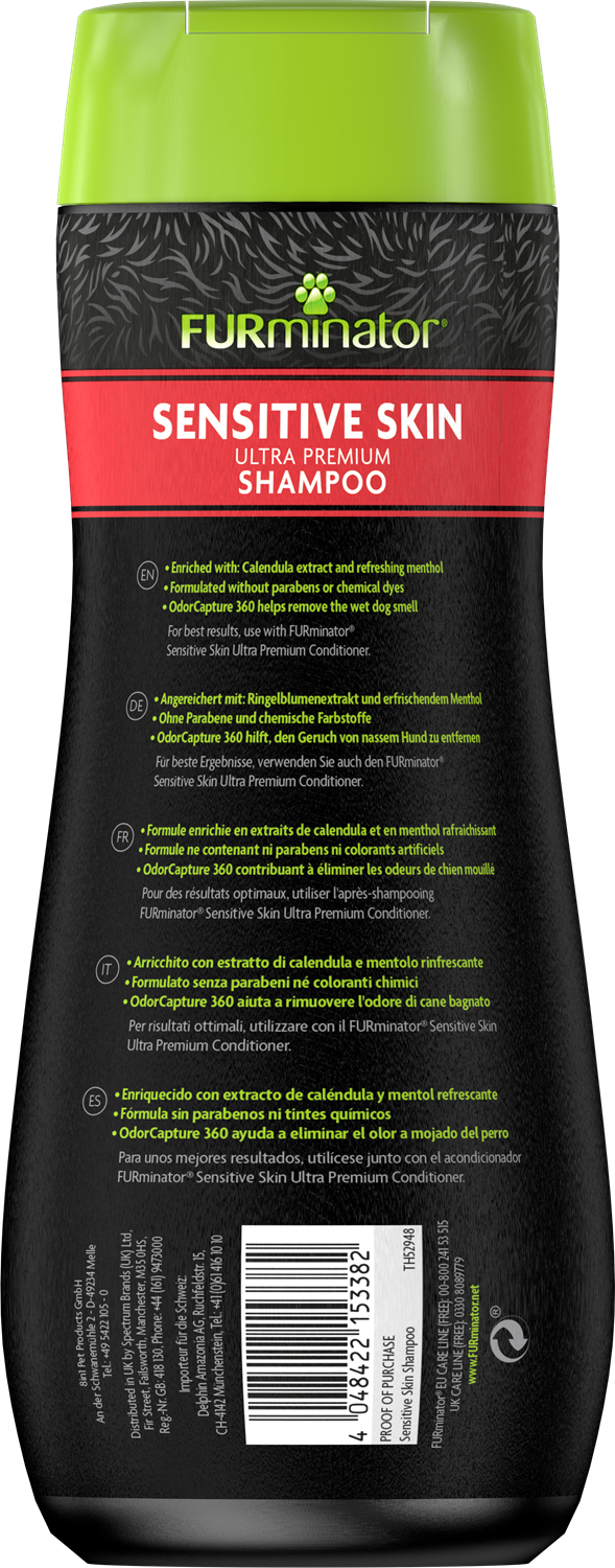 FURminator – Sensitive Skin Ultra Premium Shampoo | Gentle Itch Relief for Dogs - Mindiampets | Pet Shop Online FURminator – Sensitive Skin Ultra Premium Shampoo | Gentle Itch Relief for Dogs