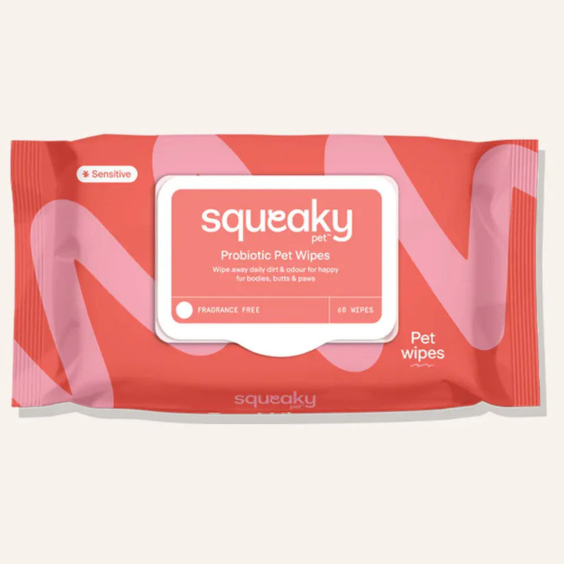 Squeaky – Probiotic Pet Wipes – Sensitive | Gentle No-Wash Clean for Dogs | Mindiampets Australia - Mindiampets | Pet Shop Online Squeaky – Probiotic Pet Wipes – Sensitive | Gentle No-Wash Clean for Dogs | Mindiampets Australia