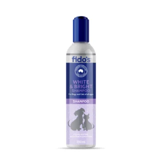 Fido’s – White & Bright Shampoo | Shine for Light Coats - Mindiampets | Pet Shop Online Fido’s – White & Bright Shampoo | Shine for Light Coats