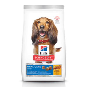 Clinically proven kibble that helps reduce plaque and tartar. Interlocking fibre texture freshens breath. Omega-6 & vitamin E for skin and coat.