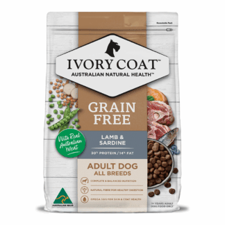 Ivory Coat – Adult Dog – GRAIN FREE – Lamb & Sardine | Mindiampets Australia