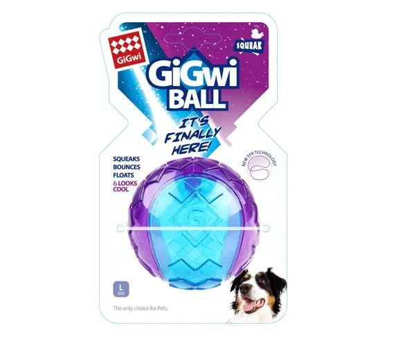 GiGwi – Original Ball – Large | Durable Squeaky Fetch Ball That Floats 7 × 7 × 7 cm - Mindiampets | Pet Shop Online GiGwi – Original Ball – Large | Durable Squeaky Fetch Ball That Floats 7 × 7 × 7 cm