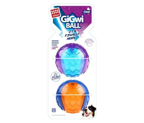 GiGwi – Original Ball – Large | Durable Squeaky Fetch Ball That Floats 7 × 7 × 7 cm - Mindiampets | Pet Shop Online GiGwi – Original Ball – Large | Durable Squeaky Fetch Ball That Floats 7 × 7 × 7 cm
