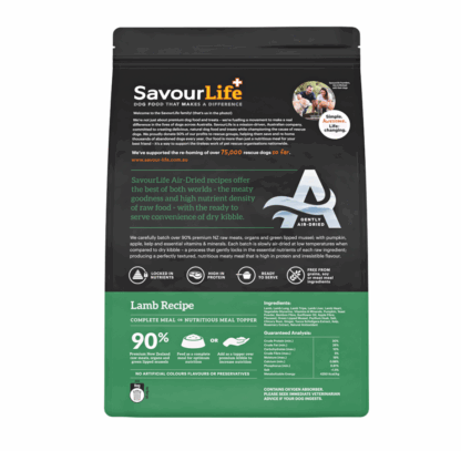 SavourLife – Adult Dog – Air Dried Lamb Recipe | Mindiampets Australia