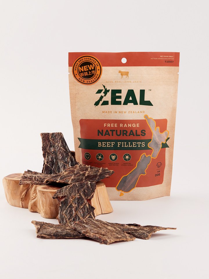 Zeal free range beef fillets dog treats Australia - Mindiampets | Pet Shop Online Zeal free range beef fillets dog treats Australia