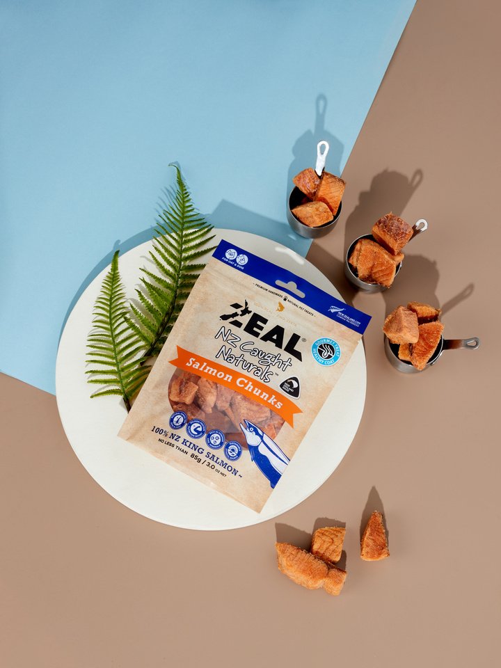 Zeal NZ king salmon chunks dog and cat treats Australia - Mindiampets | Pet Shop Online Zeal NZ king salmon chunks dog and cat treats Australia