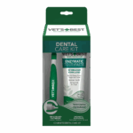 Dog toothpaste and triple headed toothbrush dental kit