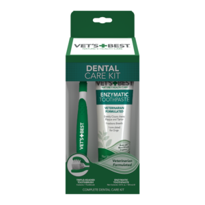 Dog toothpaste and triple headed toothbrush dental kit