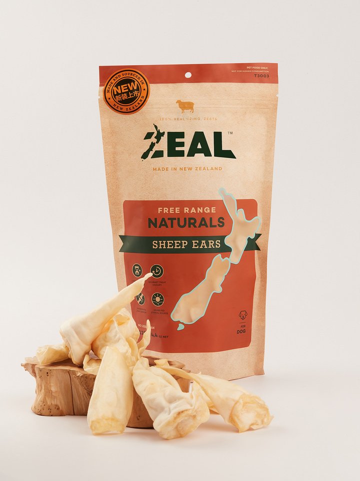 Zeal free range sheep ears dog treats Australia - Mindiampets | Pet Shop Online Zeal free range sheep ears dog treats Australia