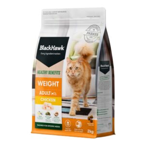 Black Hawk weight management adult cat chicken dry food