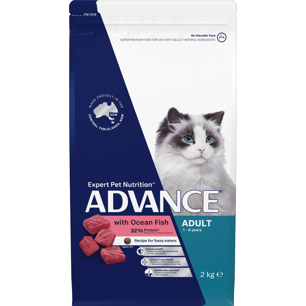 Advance adult cat ocean fish dry food Australian made - Mindiampets | Pet Shop Online Advance adult cat ocean fish dry food Australian made
