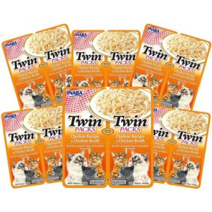 Inaba shredded chicken cat topper pouches